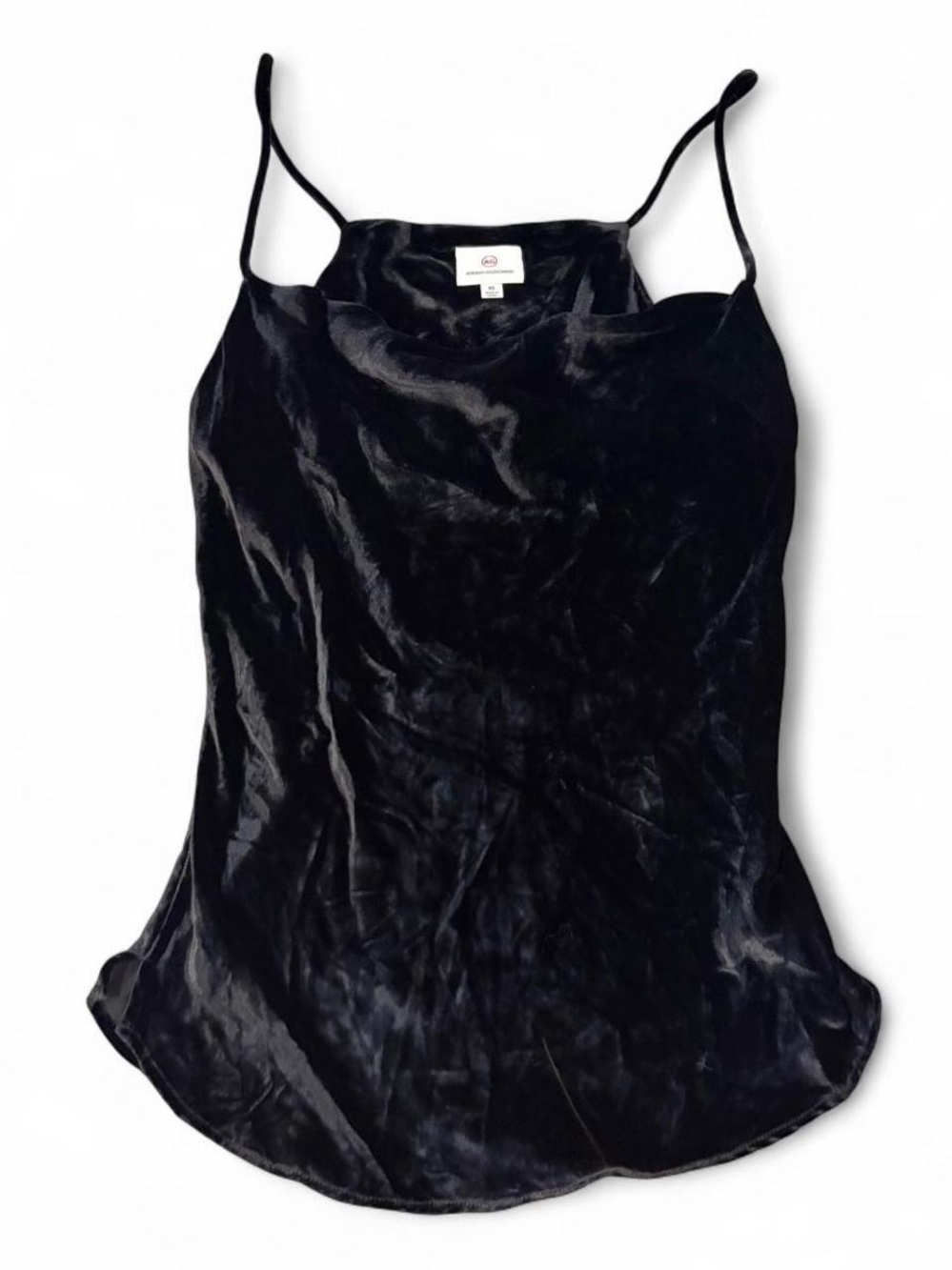 AG Adriano Goldschmied Black Velvet Cowl Neck Camisole